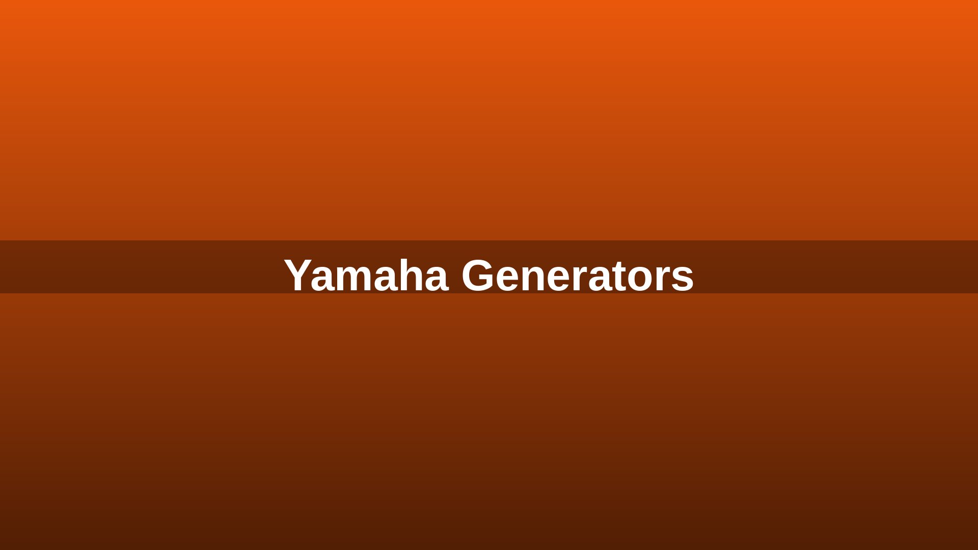 Yamaha generator and water pump display